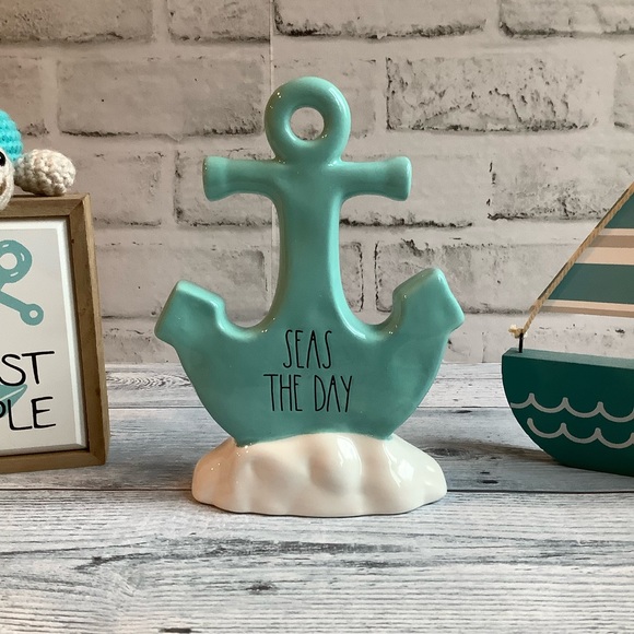 Rae Dunn NIB Seas The Day Anchor Decor - Picture 2 of 3